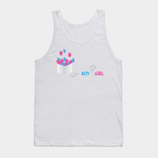 Gender Reveal Invitation, Baby Shower Guess the Sex Party Tank Top